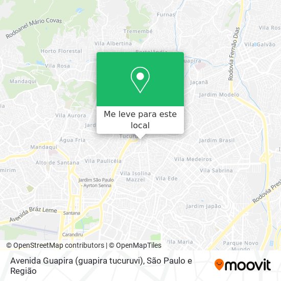 Avenida Guapira (guapira tucuruvi) mapa