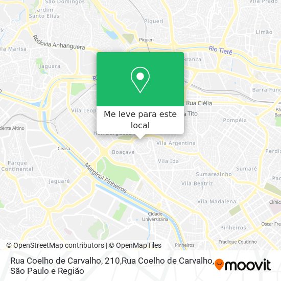 Rua Coelho de Carvalho, 210,Rua Coelho de Carvalho mapa