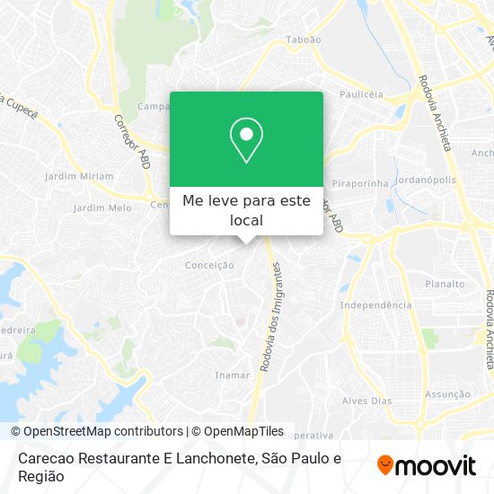 Carecao Restaurante E Lanchonete mapa