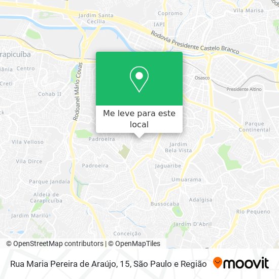 Rua Maria Pereira de Araújo, 15 mapa