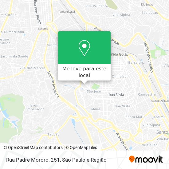 Rua Padre Mororó, 251 mapa