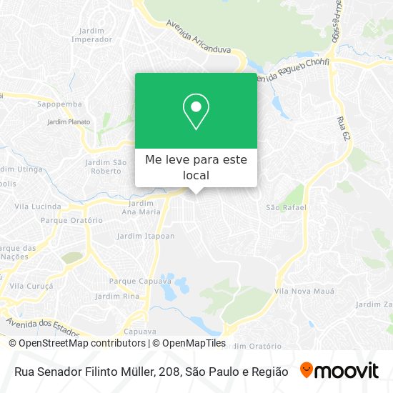 Rua Senador Filinto Müller, 208 mapa