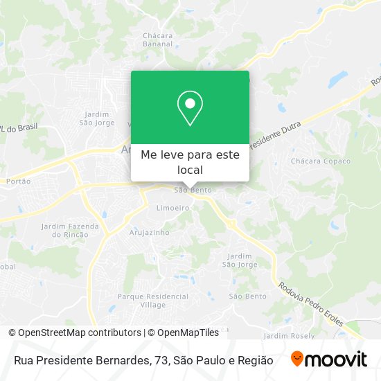 Rua Presidente Bernardes, 73 mapa