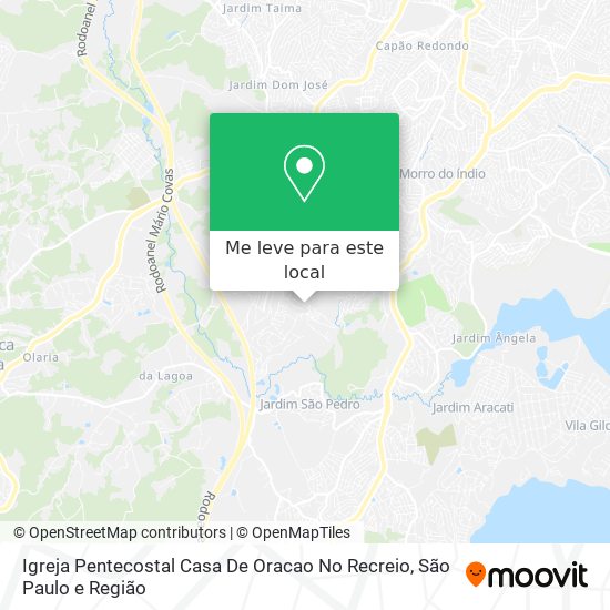 Igreja Pentecostal Casa De Oracao No Recreio mapa