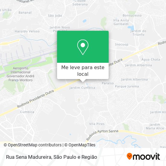 Rua Sena Madureira mapa