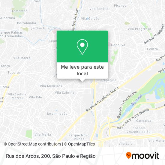Rua dos Arcos, 200 mapa