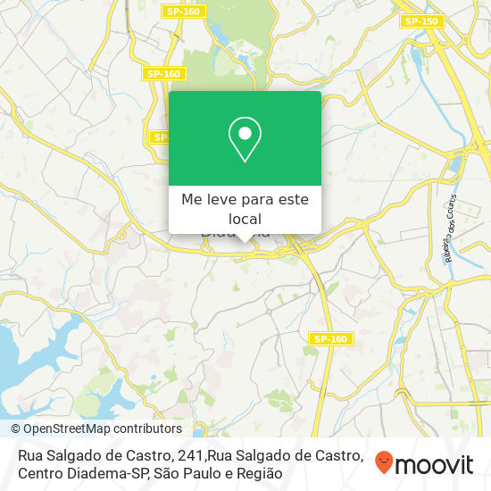 Rua Salgado de Castro, 241,Rua Salgado de Castro, Centro Diadema-SP mapa