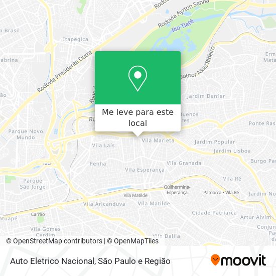 Auto Eletrico Nacional mapa