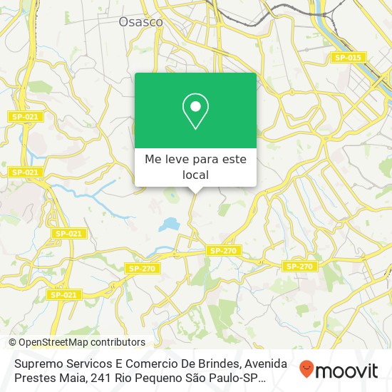 Supremo Servicos E Comercio De Brindes, Avenida Prestes Maia, 241 Rio Pequeno São Paulo-SP 06040-017 mapa