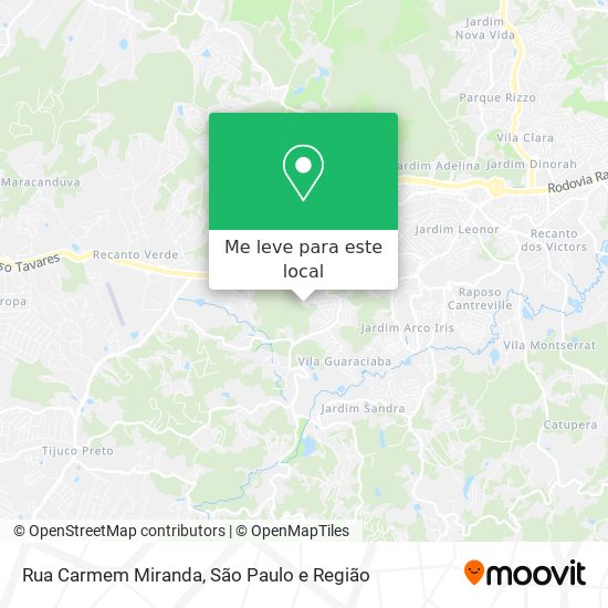 Rua Carmem Miranda mapa