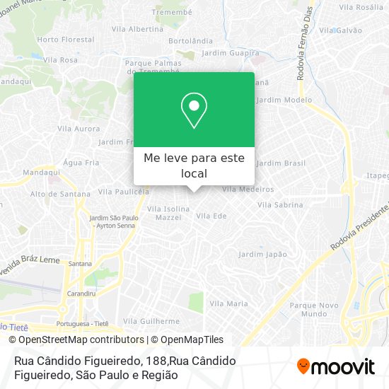 Rua Cândido Figueiredo, 188,Rua Cândido Figueiredo mapa