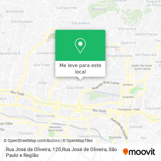 Rua José de Oliveira, 120,Rua José de Oliveira mapa