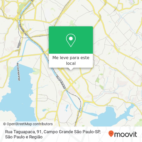 Rua Taguapaca, 91, Campo Grande São Paulo-SP mapa