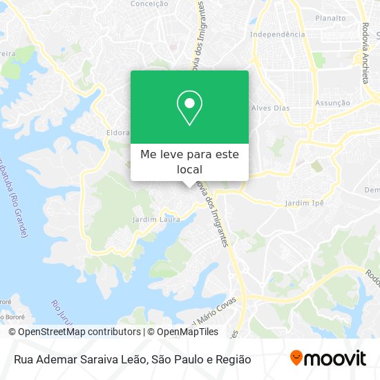 Rua Ademar Saraiva Leão mapa