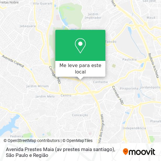 Avenida Prestes Maia (av prestes maia santiago) mapa