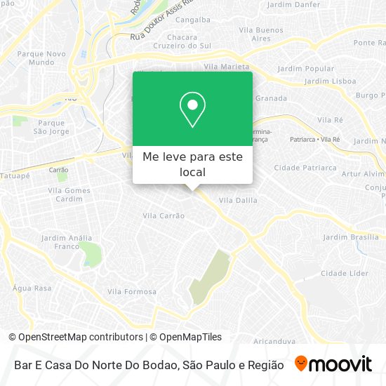 Bar E Casa Do Norte Do Bodao mapa