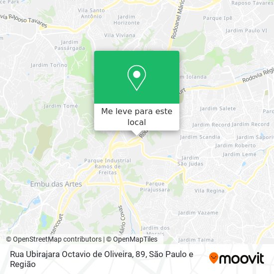 Rua Ubirajara Octavio de Oliveira, 89 mapa