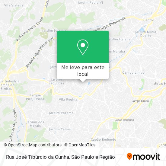 Rua José Tibúrcio da Cunha mapa