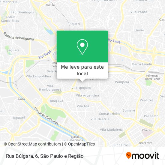 Rua Búlgara, 6 mapa