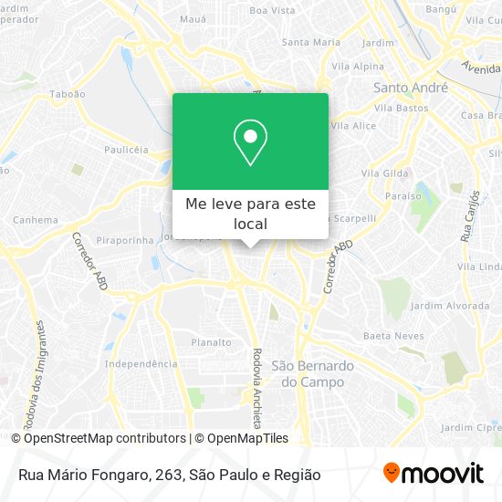 Rua Mário Fongaro, 263 mapa
