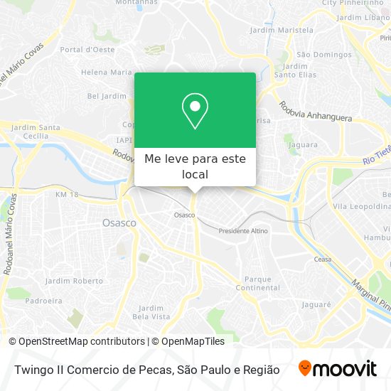 Twingo II Comercio de Pecas mapa