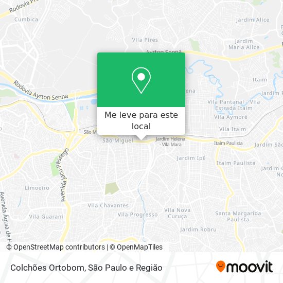 Colchões Ortobom mapa