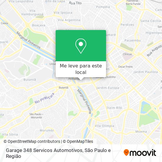 Garage 348 Servicos Automotivos mapa