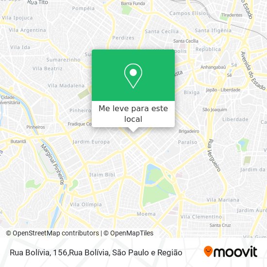 Rua Bolívia, 156,Rua Bolívia mapa
