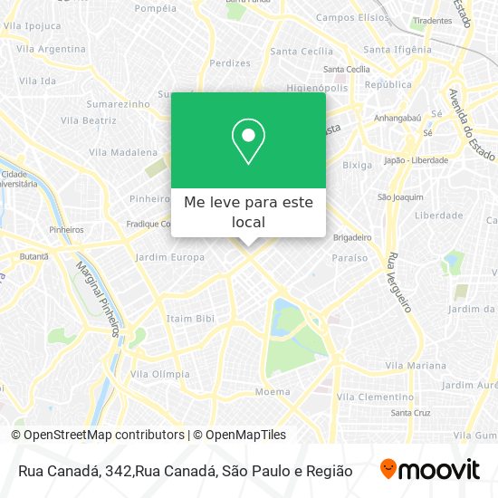 Rua Canadá, 342,Rua Canadá mapa