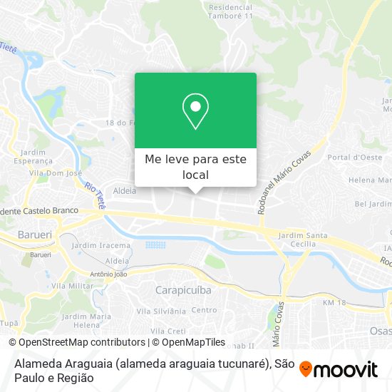 Alameda Araguaia (alameda araguaia tucunaré) mapa