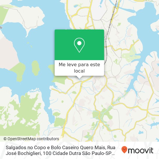 Salgados no Copo e Bolo Caseiro Quero Mais, Rua José Bochiglieri, 100 Cidade Dutra São Paulo-SP 04836-000 mapa