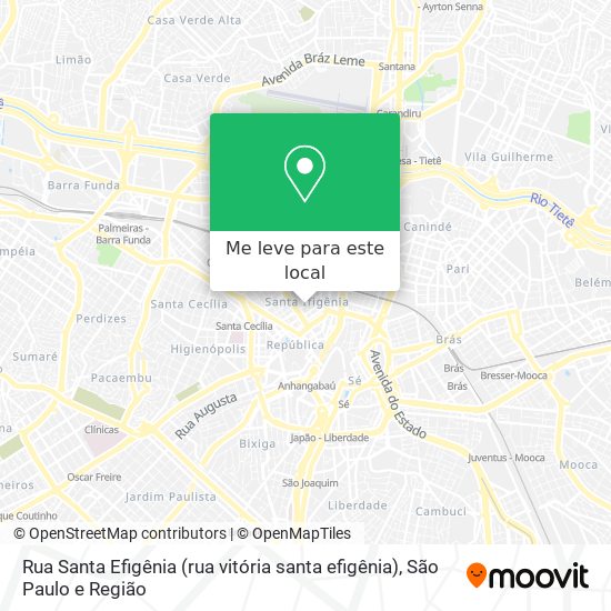 Rua Santa Efigênia (rua vitória santa efigênia) mapa