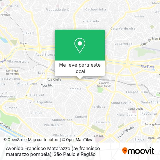Avenida Francisco Matarazzo (av francisco matarazzo pompéia) mapa
