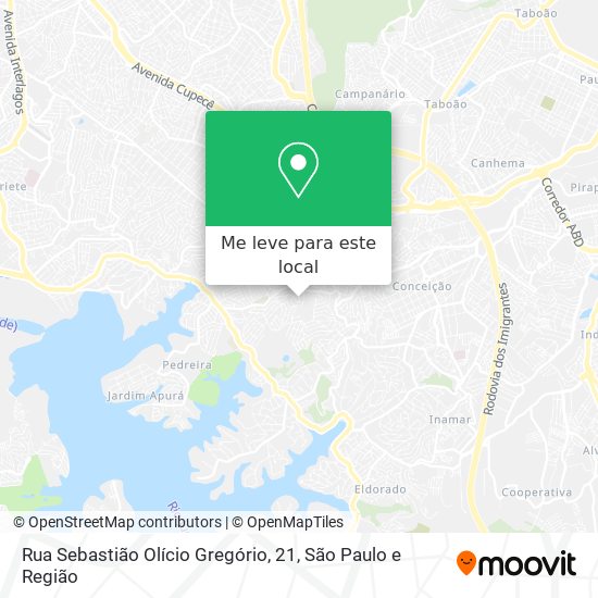 Rua Sebastião Olício Gregório, 21 mapa