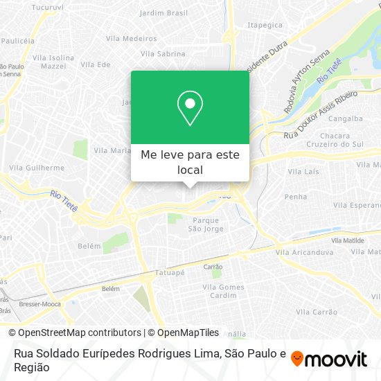 Rua Soldado Eurípedes Rodrigues Lima mapa