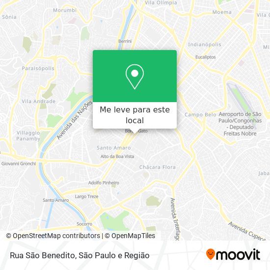 Rua São Benedito mapa