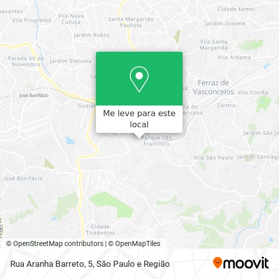 Rua Aranha Barreto, 5 mapa