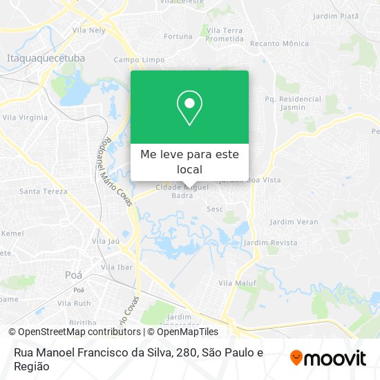 Rua Manoel Francisco da Silva, 280 mapa