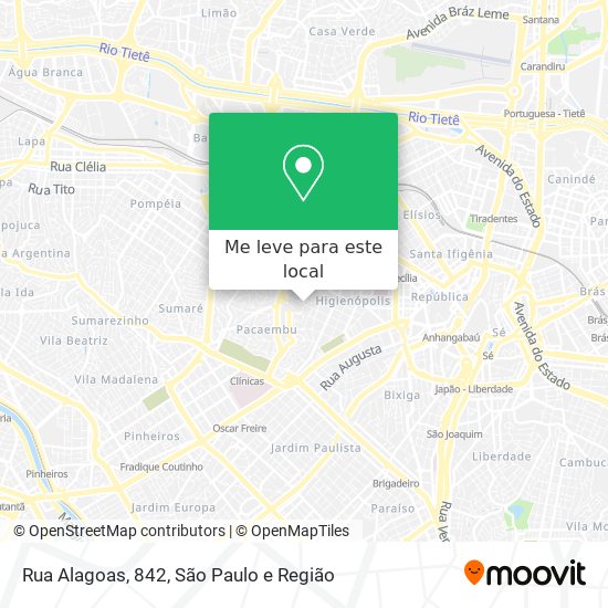 Rua Alagoas, 842 mapa