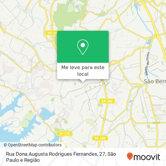 Rua Dona Augusta Rodrigues Fernandes, 27, Conceição Diadema-SP mapa