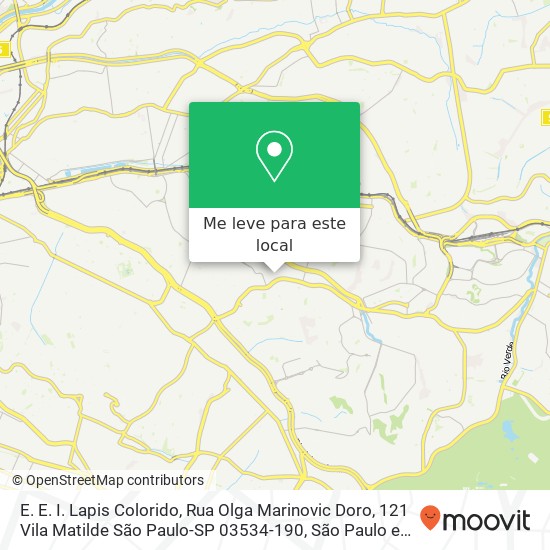 E. E. I. Lapis Colorido, Rua Olga Marinovic Doro, 121 Vila Matilde São Paulo-SP 03534-190 mapa