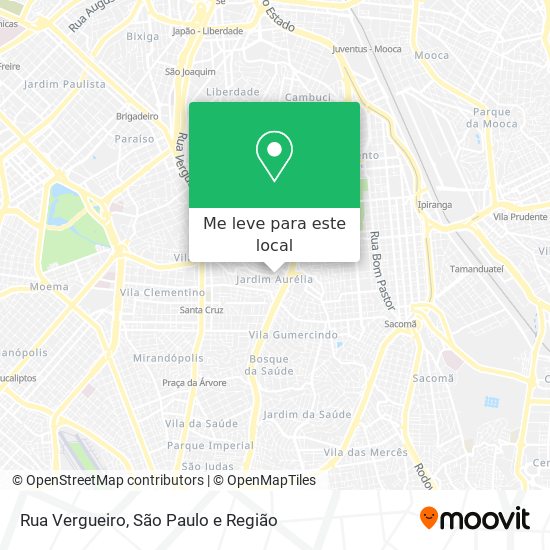 Rua Vergueiro mapa