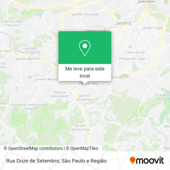 Rua Doze de Setembro mapa