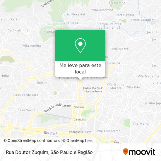 Rua Doutor Zuquim mapa