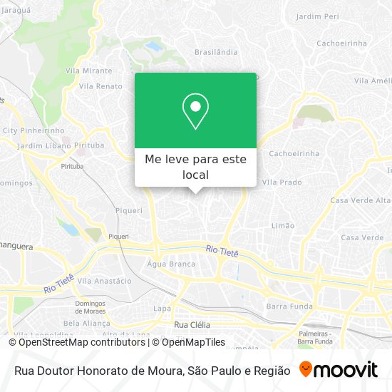 Rua Doutor Honorato de Moura mapa