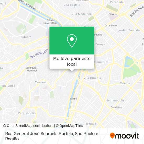 Rua General José Scarcela Portela mapa