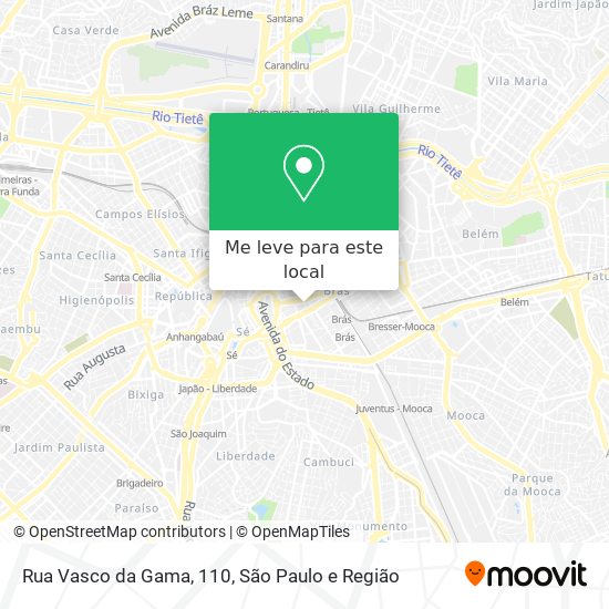 Rua Vasco da Gama, 110 mapa