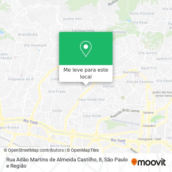 Rua Adão Martins de Almeida Castilho, 8 mapa