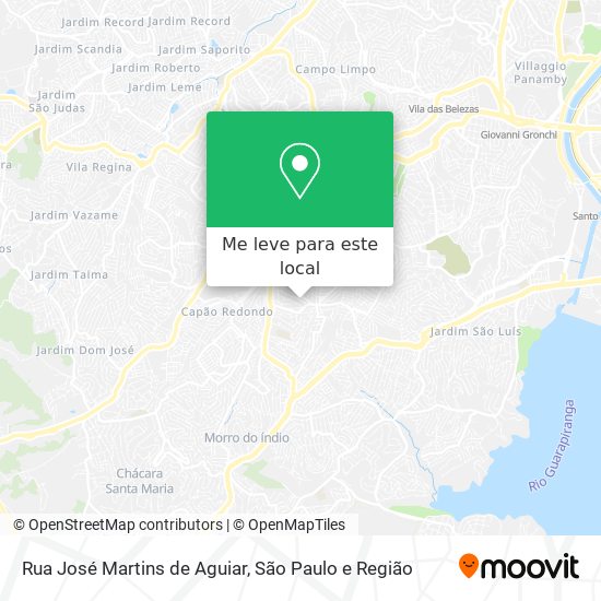 Rua José Martins de Aguiar mapa