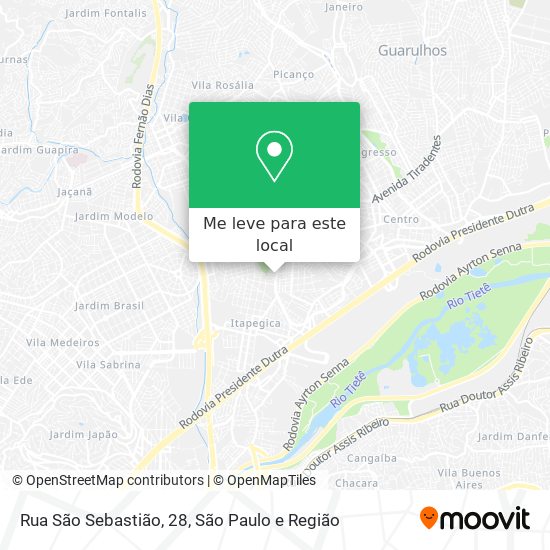 Rua São Sebastião, 28 mapa